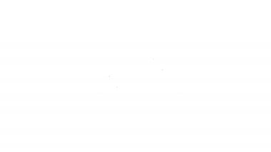 Siyah çizgili çekmece simgesi beyaz arkaplanda izole edildi. 4K Video hareketli grafik canlandırması