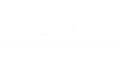 Siyah çizgi kanepe simgesi beyaz arkaplanda izole edildi. 4K Video hareketli grafik canlandırması