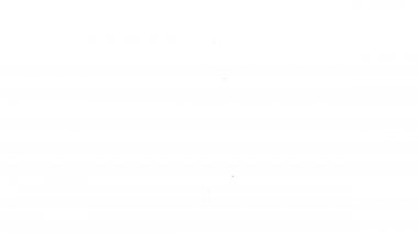 Siyah çizgi Chandelier simgesi beyaz arkaplanda izole edildi. 4K Video hareketli grafik canlandırması