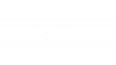 Siyah çizgili çekmece simgesi beyaz arkaplanda izole edildi. 4K Video hareketli grafik canlandırması