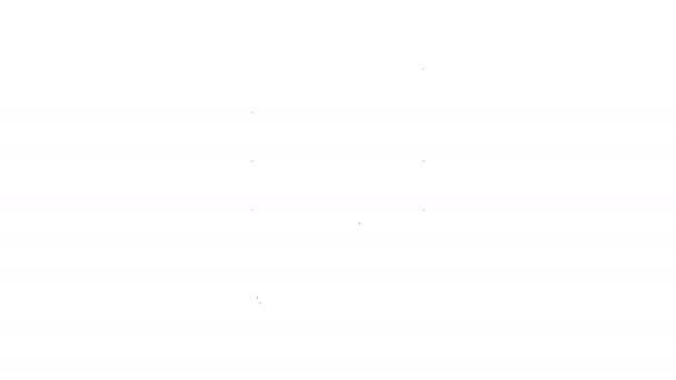 Ligne noire icône garde-robe isolé sur fond blanc. Animation graphique de mouvement vidéo 4K — Video