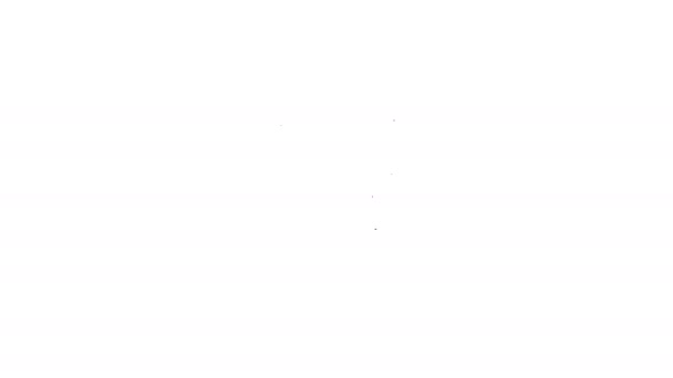 Чорна лінія Стілець ізольовані на білому тлі. 4K Відео рух графічна анімація — стокове відео