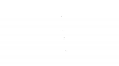 Siyah çizgi Müzik Listesi simgesi beyaz arkaplanda izole edildi. 4K Video hareketli grafik canlandırması