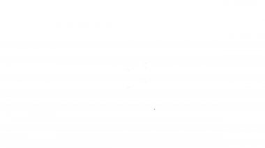 Siyah çizgi müzik çalar simgesi beyaz arkaplanda izole edildi. Taşınabilir müzik cihazı. 4K Video hareketli grafik canlandırması