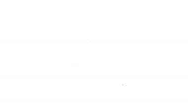 Siyah çizgi sözcüsü sessiz simge beyaz arkaplanda izole edildi. Ses simgesi yok. Ses Kapalı sembolü. 4K Video hareketli grafik canlandırması