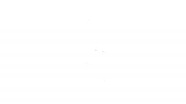 Beyaz arka planda izole edilmiş akıllı telefon ekran ikonu üzerinde dolar bulunan siyah çizgi iş ampulü. Kullanıcı dokunmatik ekranı. 4K Video hareketli grafik canlandırması