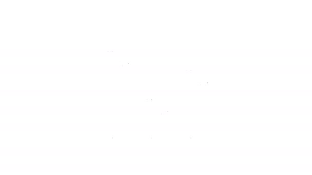 Zwarte lijn Muziekequalizer pictogram geïsoleerd op witte achtergrond. Geluidsgolf. Audio digitale equalizer technologie, console paneel, puls musical. 4K Video motion grafische animatie — Stockvideo