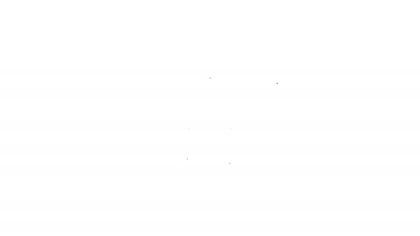 Zwarte lijn Business startup project concept pictogram geïsoleerd op witte achtergrond. Symbool van nieuw bedrijfsleven, ondernemerschap, innovatie en technologie. 4K Video motion grafische animatie — Stockvideo