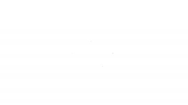 Siyah çizgi finansal büyüme ikonu beyaz arka planda izole edildi. Gelirleri arttırıyorum. 4K Video hareketli grafik canlandırması