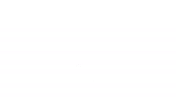 Linha preta Lâmpada com símbolo de dólar ícone isolado no fundo branco. Dinheiro a fazer ideias. Conceito de inovação Fintech. Animação gráfica em movimento de vídeo 4K — Vídeo de Stock