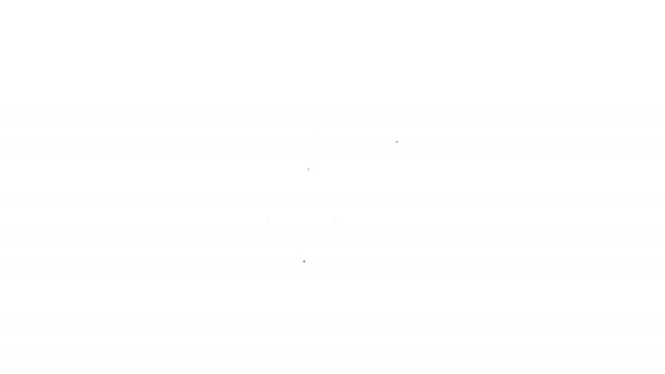 Ligne noire icône de concept de projet de démarrage d'entreprise isolé sur fond blanc. Symbole de nouvelles entreprises, d'entrepreneuriat, d'innovation et de technologie. Animation graphique de mouvement vidéo 4K — Video