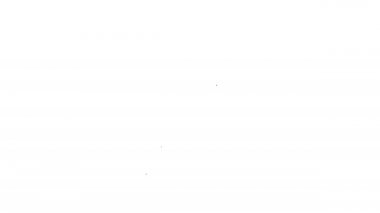 Siyah çizgi satranç simgesi beyaz arkaplanda izole edildi. İş stratejisi. Oyun, yönetim, finans. 4K Video hareketli grafik canlandırması