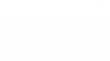 Bitiş bayrağı simgesine sahip siyah çizgi merdiveni beyaz arkaplanda izole edildi. Kariyer gelişimi konsepti. İş geliştirme kavramı. 4K Video hareketli grafik canlandırması