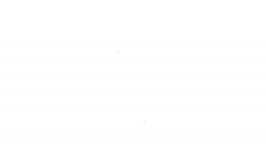 Beyaz arka planda siyah çizgi kafa avlama konsepti simgesi izole edildi. İş hedefi ya da İstihdam tabelası. İş için insan kaynakları ve adam toplama. 4K Video hareketli grafik canlandırması