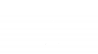 Siyah çizgi bisiklet süspansiyon çatalı simgesi beyaz arkaplanda izole edildi. Spor ulaşımı yedek parça direksiyon. 4K Video hareketli grafik canlandırması