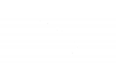 Siyah çizgi tornavida simgesi beyaz arkaplanda izole edildi. Servis aracı sembolü. 4K Video hareketli grafik canlandırması