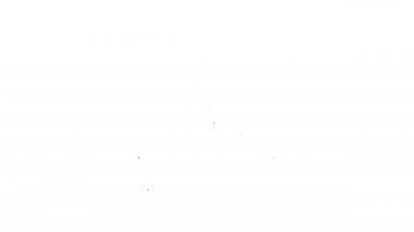 Beyaz arkaplanda izole edilmiş siyah çizgi ya da oy sandığı. 4K Video hareketli grafik canlandırması