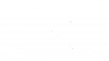 Siyah çizgi kırık pencere simgesi beyaz arkaplanda izole edildi. Hasarlı pencere. Pencere camı kavramını yendim. Vandalizm. 4K Video hareketli grafik canlandırması