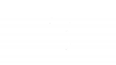 Siyah çizgili el bombası ikonu beyaz arka planda izole edildi. Bomba patlaması. 4K Video hareketli grafik canlandırması