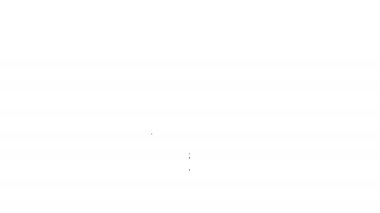 Siyah çizgi Ban simgesi beyaz arkaplanda izole edildi. Sembolü durdur 4K Video hareketli grafik canlandırması