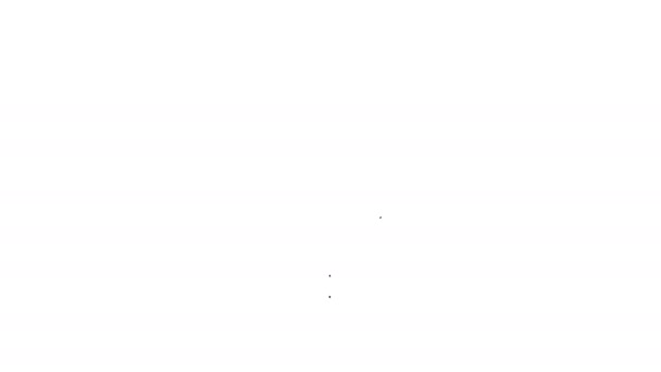 Zwarte lijn X Mark, Kruis in cirkel pictogram geïsoleerd op witte achtergrond. Kruismarkeringspictogram. 4K Video motion grafische animatie — Stockvideo