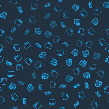 Görünmez ya da gizli, sağlık sigortası olan pano, bilgisayar monitörü ve donanımı kusursuz bir şekilde ayarlayın. Vektör.