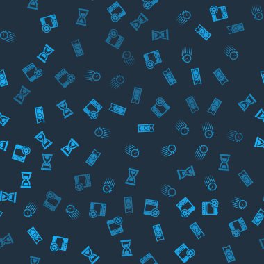 Fırın ayarı, Kronometre, hızlı ödemeler ve pürüzsüz bir şekilde kum kaplı eski kum saati. Vektör.