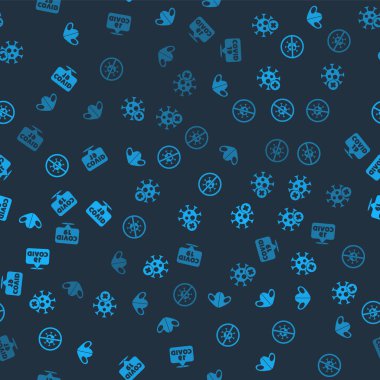 Tıbbi koruyucu maskeyi, pozitif virüsü, Stop ve Corona 'yı kusursuz şekilde konumlandırın. Vektör.