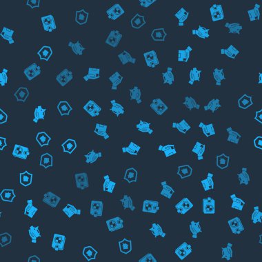 Cüzdanı kalkan, teslimat sigortası, domuz kumbarası ve House 'u kusursuz bir şekilde yerleştirin. Vektör.