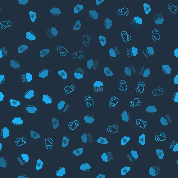 Bulut 'u karla, ay' la, yağmurla ve kusursuz bir şablonla donat. Vektör.