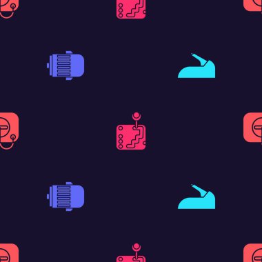 Araba el frenini, elektrik motorunu, vites kolunu ve benzin deposundaki yağ dolgu kapağını sorunsuz bir şekilde ayarla. Vektör.