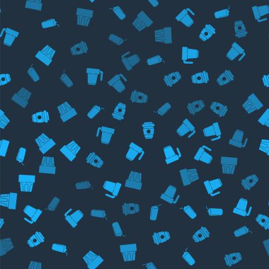 Milkshake, kahve fincanı, paket olsun ve bardakta su olsun. Vektör.