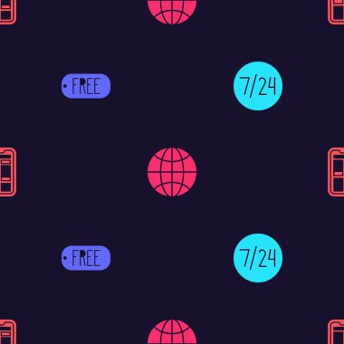 Saat 'i 24 saat olarak ayarla. Fiyat etiketini mesajsız, dünya çapında ve çevrimiçi olarak telefonla kusursuz bir şekilde alışveriş yap. Vektör.