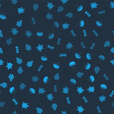 Kaplumbağa çorbası, balık çorbası, kesim tahtasında suşi ve pürüzsüz havyar. Vektör.