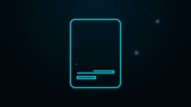 Parlayan neon hattı kimlik tanımlama simgesi siyah arkaplanda izole edildi. Sunum için, şirketin kimliği için, reklam için kullanılabilir. 4K Video hareketli grafik canlandırması