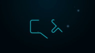 Parlayan neon hattı Hoparlör sessiz simgesi siyah arkaplanda izole edildi. Ses simgesi yok. Ses Kapalı sembolü. 4K Video hareketli grafik canlandırması