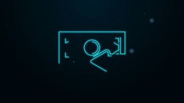 Parlayan neon hattı Cash geri simgesi siyah arkaplanda izole edildi. Finansal hizmetler, para iadesi yatırım, tasarruf hesabı, döviz kuru. 4K Video hareketli grafik canlandırması
