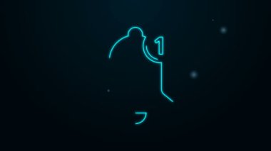Parlayan neon hattı Bell simgesi siyah arkaplanda izole edildi. Yeni bildirim simgesi. Yeni mesaj simgesi. 4K Video hareketli grafik canlandırması
