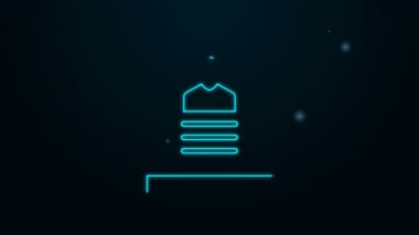 Üzerinde RIP yazılı parlak neon çizgisi Tombstone simgesi siyah arkaplanda izole edilmiş. Mezar ikonu. 4K Video hareketli grafik canlandırması