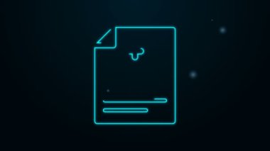 Siyah arka planda izole edilmiş klinik rekor simgesi olan parlak neon çizgisi tıbbi pano. Sağlık sigortası formu. Reçete, tıbbi kontrol işaretleri raporu. 4K Video hareketli grafik canlandırması