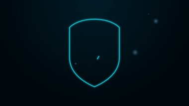 Parlayan neon hattı geri dönüşüm sembolü siyah arkaplanda izole edilmiş. Çevre koruma işareti. 4K Video hareketli grafik canlandırması