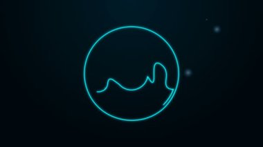 Siyah arka planda izole edilmiş tatlı jöleli neon çizgili donut. 4K Video hareketli grafik canlandırması
