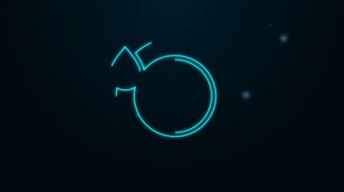 Parlayan neon hattı bulaşık yıkama simgesi siyah arkaplanda izole edildi. Tabak ve sünger. Bulaşık yıkama ikonu. Bulaşık makinesi tabelası. Masa takımı tabelası temiz. 4K Video hareketli grafik canlandırması