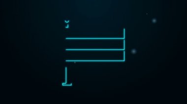 Parlayan neon hattı Ulusal Almanya bayrağı simgesi siyah arkaplanda izole edildi. 4K Video hareketli grafik canlandırması