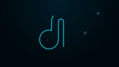 Parlayan neon hattı Leo burç simgesi siyah arkaplanda izole edildi. Astrolojik yıldız falı koleksiyonu. 4K Video hareketli grafik canlandırması