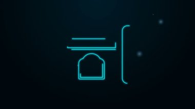 Parlayan neon çizgisi kremi ya da losyon kozmetik tüp ikonu siyah arkaplanda izole edilmiş. Erkekler için vücut bakım ürünleri. 4K Video hareketli grafik canlandırması