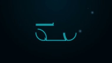 Parlak neon çizgili spor çorapları simgesi siyah arkaplanda izole edildi. 4K Video hareketli grafik canlandırması