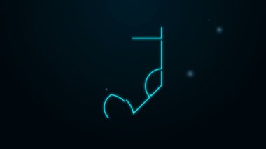 Parlayan neon hattı Çorap simgesi siyah arkaplanda izole edildi. 4K Video hareketli grafik canlandırması