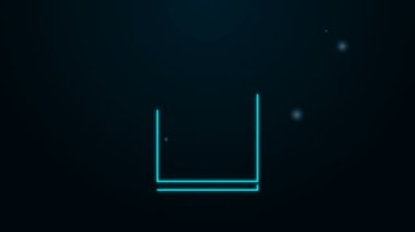 Parlak neon çizgili kolsuz tişört simgesi siyah arkaplanda izole edildi. 4K Video hareketli grafik canlandırması
