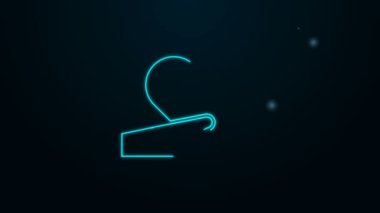 Parlayan neon çizgisi. El simgesindeki kalp, siyah arkaplanda izole edilmiş. El çabukluğu aşk sembolü. Sevgililer Günü sembolü. 4K Video hareketli grafik canlandırması